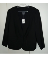 THE LIMITED COLLECTION LADIES BLACK S1-BUTTON LS STRETCH JACKET-18W-ORIG... - $46.41 CAD