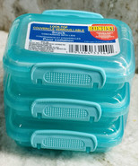 Snack Containers W Locking Lids 5.25oz Ea-Get 3pack-Turquoise SHIP24HR - $11.76