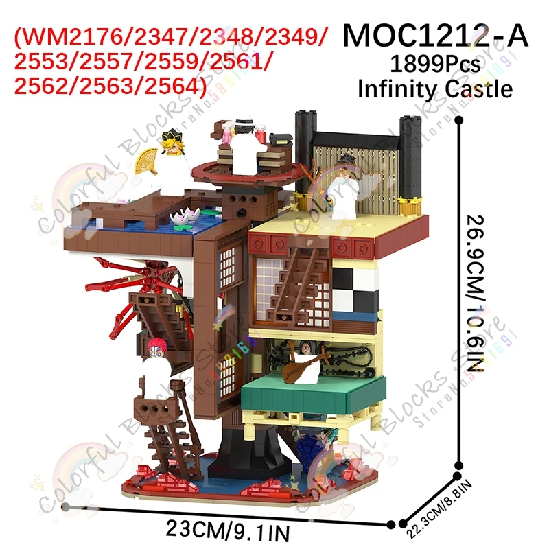 Demon Slayer Anime Scene Building Block Infinity Castle Infinite -MOC1212-A - $243.78