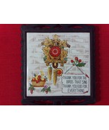 Vintage Cast Iron Tile Trivet Japan ~ Prayer &quot;Thank for the Birds that S... - $26.88 CAD