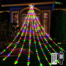 Ollny Christmas Lights Outdoor 352LED 11.5FT, Multicolor Christmas Tree Light wi - £32.98 GBP