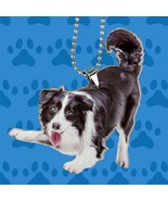 Border Collie 2D Acrylic Keychain Ornament - Cute Dog Lover Gift - Backp... - $129.49 MXN