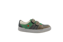 [05173] Clarks Chad Skate Boys Junior Kids Grey Nubuck Leather/Green - $74.95