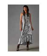 New Anthropologie Maeve One-Shoulder Sequin Dress $230 LARGE Silver  - $99.00