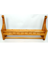Handmade Solid Wood Wall Shelf Plate Rail &amp; Tea Towel Bar 22x12&quot; Hanging... - $81.48 CAD