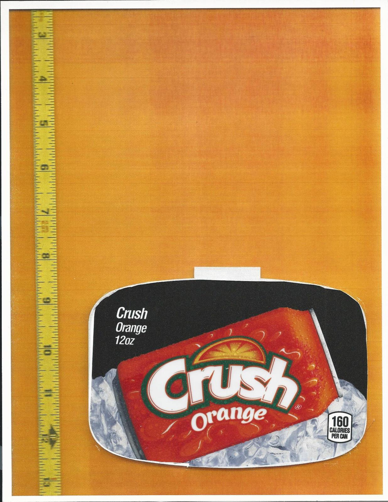 DrP - Snapple Size Crush Orange 12 oz CAN Soda Vending Machine Flavor Strip - $3.00