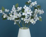 Liucogxi 4 Pcs. Dogwood Flowers Floral Arrangements Artificial Silk Bouquet - £25.96 GBP