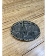 Vintage Award Design Medals Pumping Units Services Solid Brass Belt Buck... - €30,09 EUR