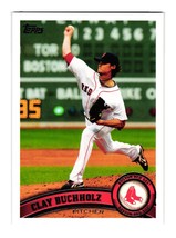2011 Topps Baseball Card 208 Clay Buchholz Boston Red Sox Pitcher - £1.90 GBP