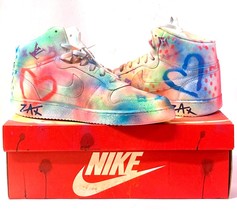 E M ZAX &quot;NIKE&quot; ORIGINAL HAND PAINTED NIKE SHOES &amp; BOX HAND SIGNED COA - £707.25 GBP