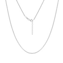 Sterling Silver 1.5mm Rolo Chain - Rhodium Plated - £31.89 GBP