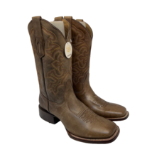 Corral Men&#39;s Embroidery Wide Square Toe Western Boots Sand Size 9D - £141.37 GBP