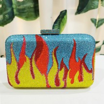 WHTUOHENG Green/Red/Blue Multicolored Women  Evening Clutch Party Purse Elegant  - £96.58 GBP