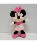 Disney Baby Minnie Mouse Plush 7&quot; Crinkle Bow Pink Green Yellow Polka-Do... - $24.95 CAD