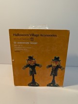 Dept. 56 Halloween Village ~ Lit Scarecrow Lamps #4047617 ~  Lights Up! NIB - $539.00 MXN
