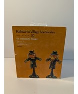 Dept. 56 Halloween Village ~ Lit Scarecrow Lamps #4047617 ~  Lights Up! NIB - $38.71 CAD