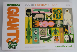 Crocodile Creek Animal Giants 500-Pc Family Jigsaw 2-in-1 Puzzle 2020 NEW 18x24&quot; - £13.38 GBP