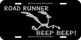 BEEP ROAD RUNNER ASSORTED COLOR NOVELTY Aluminum Metal License Plate BLK 1 - $9.02