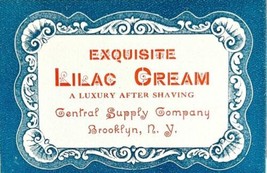 Central Supply Co Antique Label 1910s Exquisite Lilac Cream Shaving 1.75 x 3 - £17.56 GBP