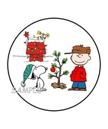 30 SNOOPY &amp; CHARLIE BROWN CHRISTMAS ENVELOPE SEALS LABELS STICKERS 1.5&quot; ... - £5.98 GBP