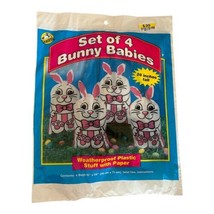 Vintage 1997 Sun Hill Pack Of 4 Easter Bunny Babies Plastic Lawn Decorat... - $223.67 MXN