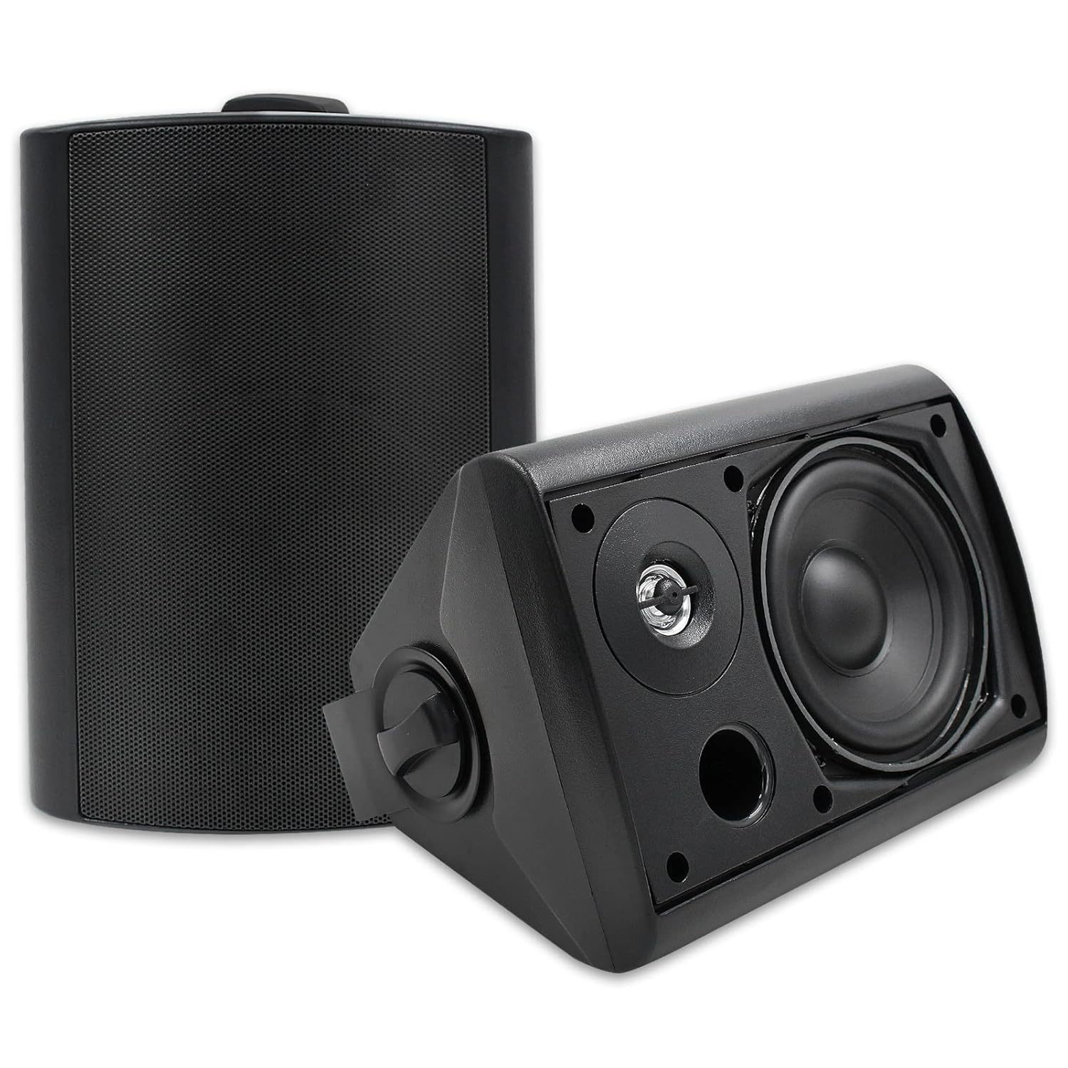 5.25 Inches 200 Watts Indoor Outdoor Patio Deck Speakers All Weather Wall Mount