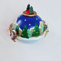 Noma Rotating Christmas Ornament World Bears Tree 3 Inch Vintage Holiday - £11.85 GBP