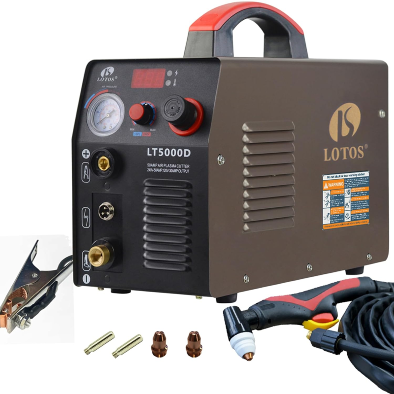 LOTOS LT5000D Plasma Cutter, 2024 Upgraded 5/8 Inch 16Mm Clean Cut 3/4 Inch 20Mm