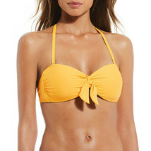 Gianni Bini Bow Tie Bikini Top Solid Yellow - XS - Removable Straps - £13.20 GBP
