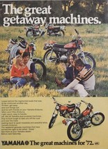 1972 Print Ad Yamaha Enduro Trail Motorcycles 125cc &amp; 175cc Getaway Mach... - £17.08 GBP