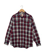 LL Bean Shirt Mens Large Red Plaid Flannel Traditional Fit Outdoor Hikin... - $44.44 CAD