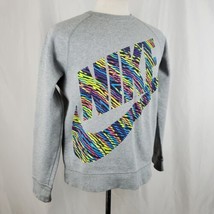 Vintage Nike Crew Neck Sweatshirt Medium Red Tag Multicolor Spell Out Sw... - $41.99