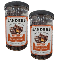 Sanders Chocolate Candy Dark Chocolate Sea Salt Bourbon Small Batch Wonders 2PK~ - £27.66 GBP
