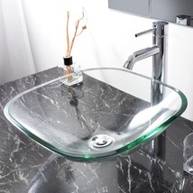 Aquaterior Tempered Glass Bathroom  Vessal Sink Washing Bowl Hotel Basin - £84.43 GBP
