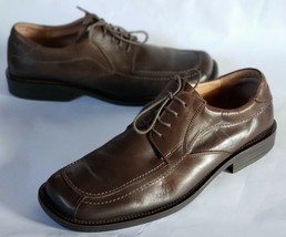 Mens ALFANI Clooney Brown Leather Lace Up Dress Shoe Made in Romania Size 10.5 - £21.69 GBP