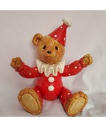 Schmid -  Ceramic Teddy Bear Clown w Music -  Be a Clown - Posable - 8 I... - £35.82 GBP