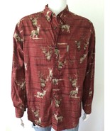COLUMBIA River Lodge Long Sleeve Deer Graphic Button Up Shirt (Size L) - £15.98 GBP