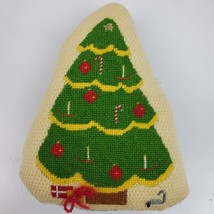 Vintage Style Cross Stitch Small Pillow Ornament 7 Inch - £9.34 GBP