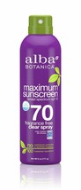 Alba Botanica Sunscreen Maximum Clear Spray SPF 70 6 Ounce - £17.09 GBP