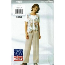 Butterick See and Sew Sewing Pattern 4988 Vest Pants Misses Size 20-24 - £7.02 GBP