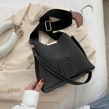 Vintage Scrub Leather Bucket Bags for Women 2022 Trending Designer Crossbody Sho - £38.16 GBP