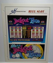 Sigma Slot Machine FLYER Jackpot Time Video Casino Vintage Gaming Art Sh... - $27.08