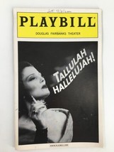 2000 Playbill Douglas Fairbanks Theater Tova Feldshuh in Tallulah Hallelujah! - £11.21 GBP