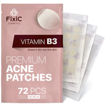 Hydrocolloid Acne Patches 72 PCS Fixic Cosmetics - Vitamin B3 Pimple Patches 3 S - £10.84 GBP