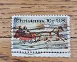 US Stamp Currier and Ives Christmas 10c Used - £0.73 GBP
