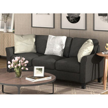 Living Room Furniture Loveseat Sofa And 3-Seat Sofa (Black) - £713.20 GBP