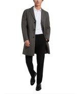 Kenneth Cole Mens Overcoat Gray Herringbone Pockets Fully-Lined Notched ... - $2,209.80 MXN