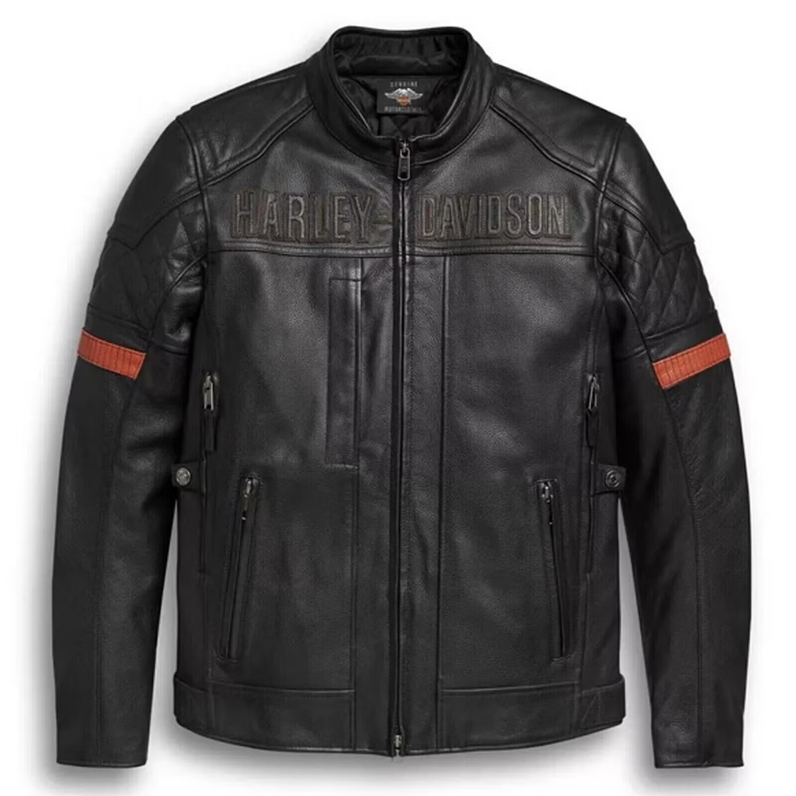 Harley Davidson Men’s Vanocker H-D Triple Vent Real Leather Jacket