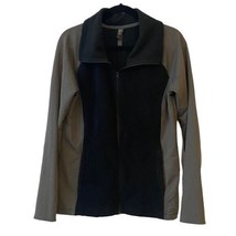Mountain Hardwear Fleece Jacket Full Zip Black and Gray Size Large - £15.34 GBP