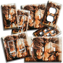 Rustic Country Farm Love Horses Light Switch Outlet Wall Plates Wood Barn Decor - $11.15+